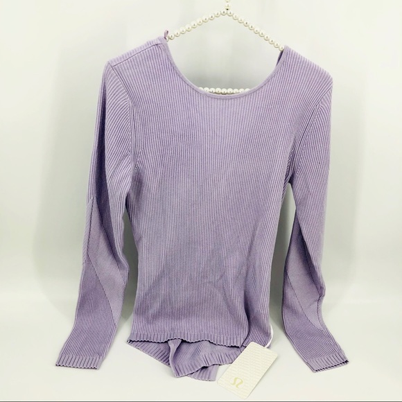 NWT Lululemon Wrap It Back Sweater Lavender Size 4 - Picture 4 of 7